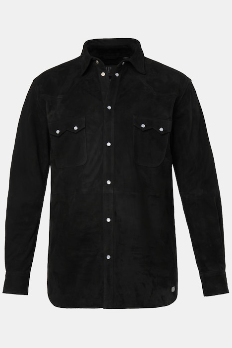 JP 1880 Lederhemd, Langarm, Cowboy-Style, Kentkragen, Modern Fit, bis 7 XL