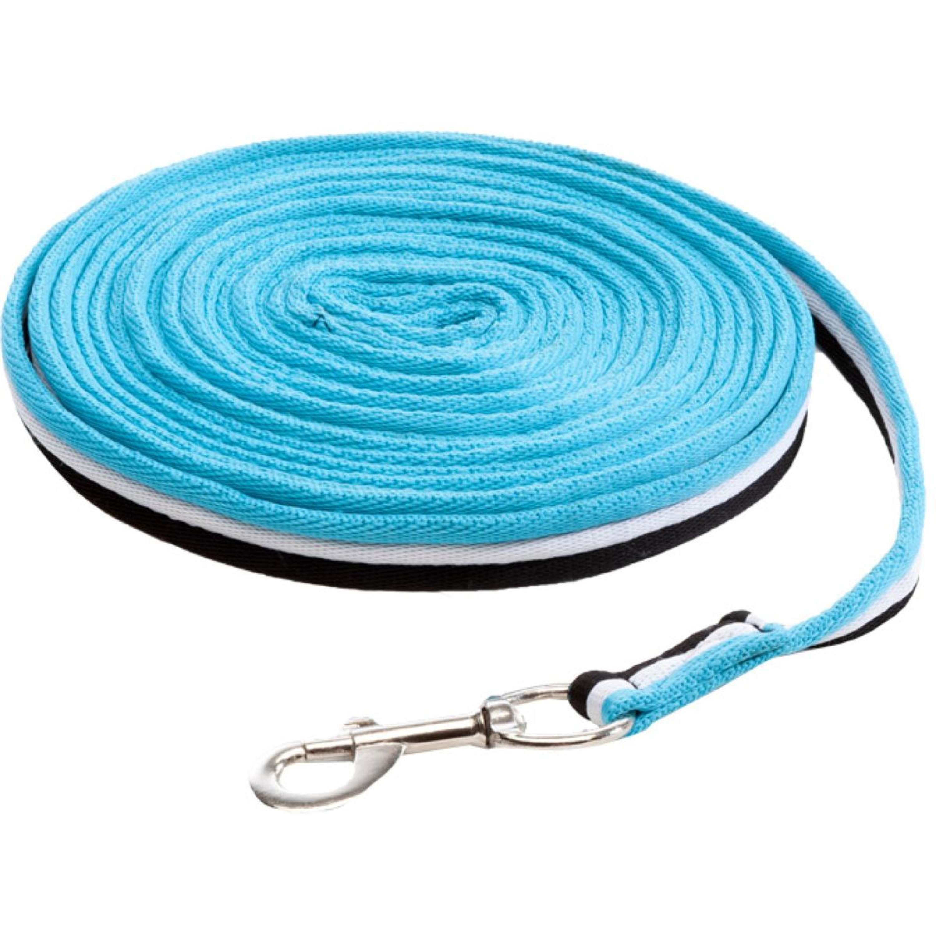 Kavalkade Longeerlijn BlackDuo 25mm Zwart/Wit/Turquoise