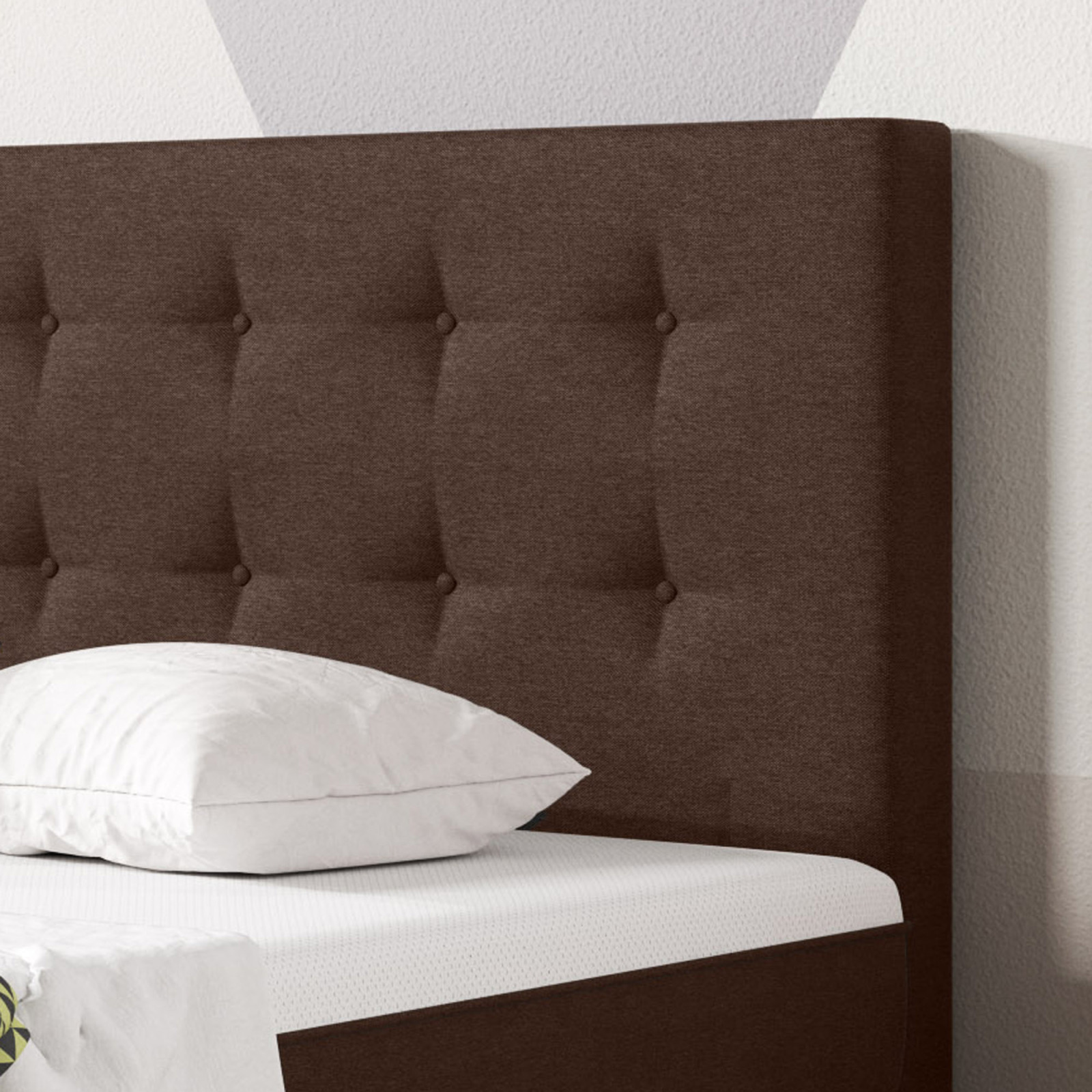 Boxspringbett - braun - H3 - 140x200 cm