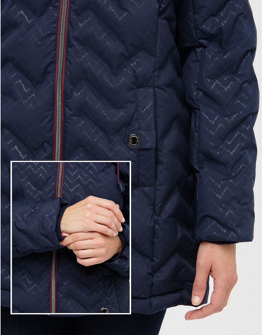 Doudoune capuche bleu