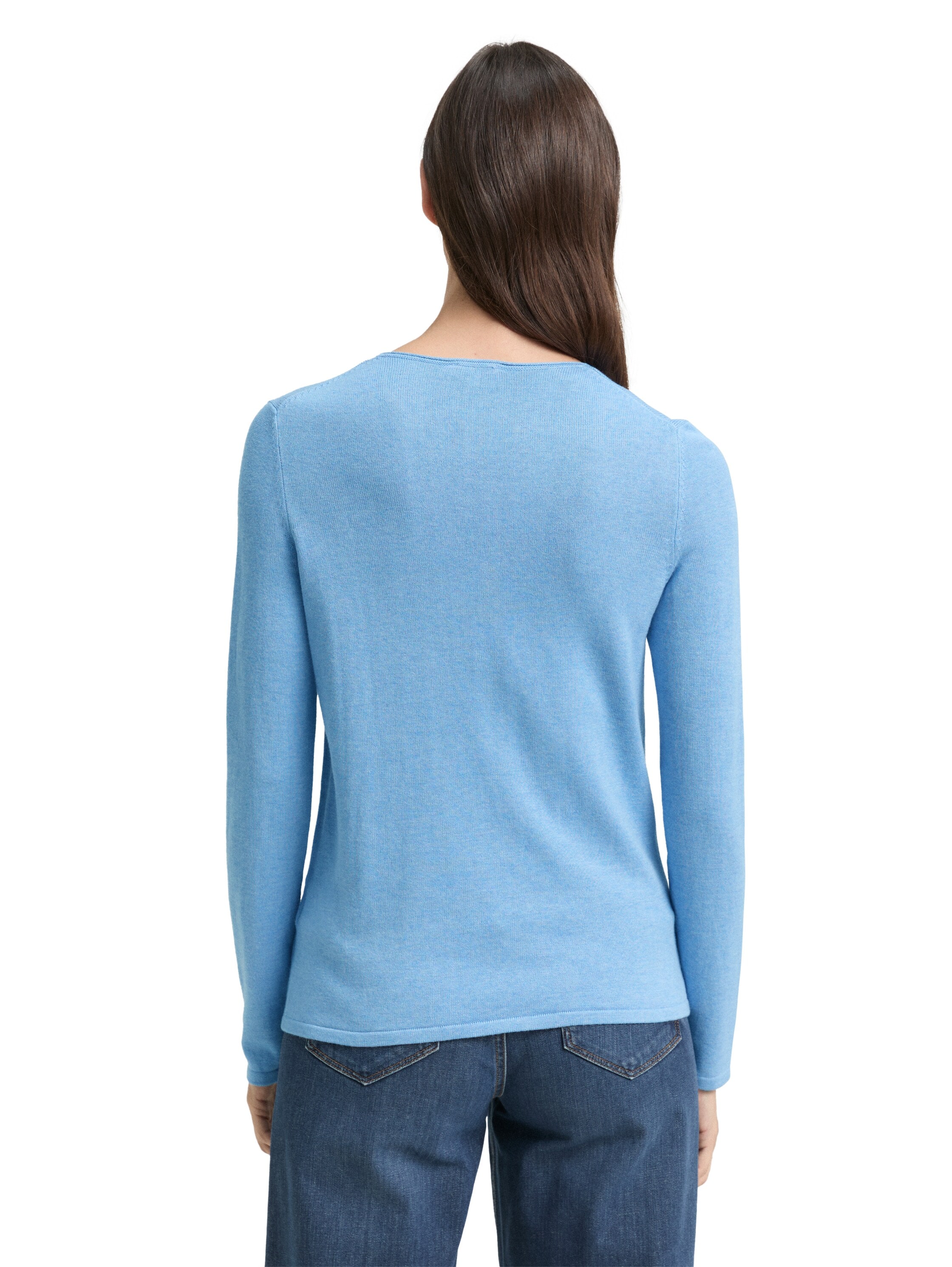 TOM TAILOR V-Ausschnitt-Pullover aus Feinstrick