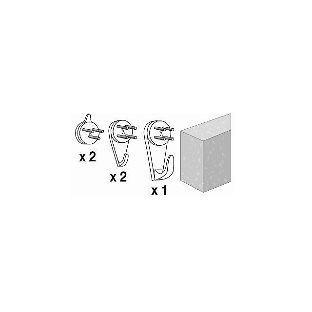 Lot de 5 Crochets X assortis spécial béton