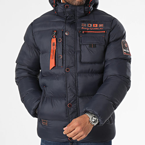 Doudoune Capuche Bleu Marine