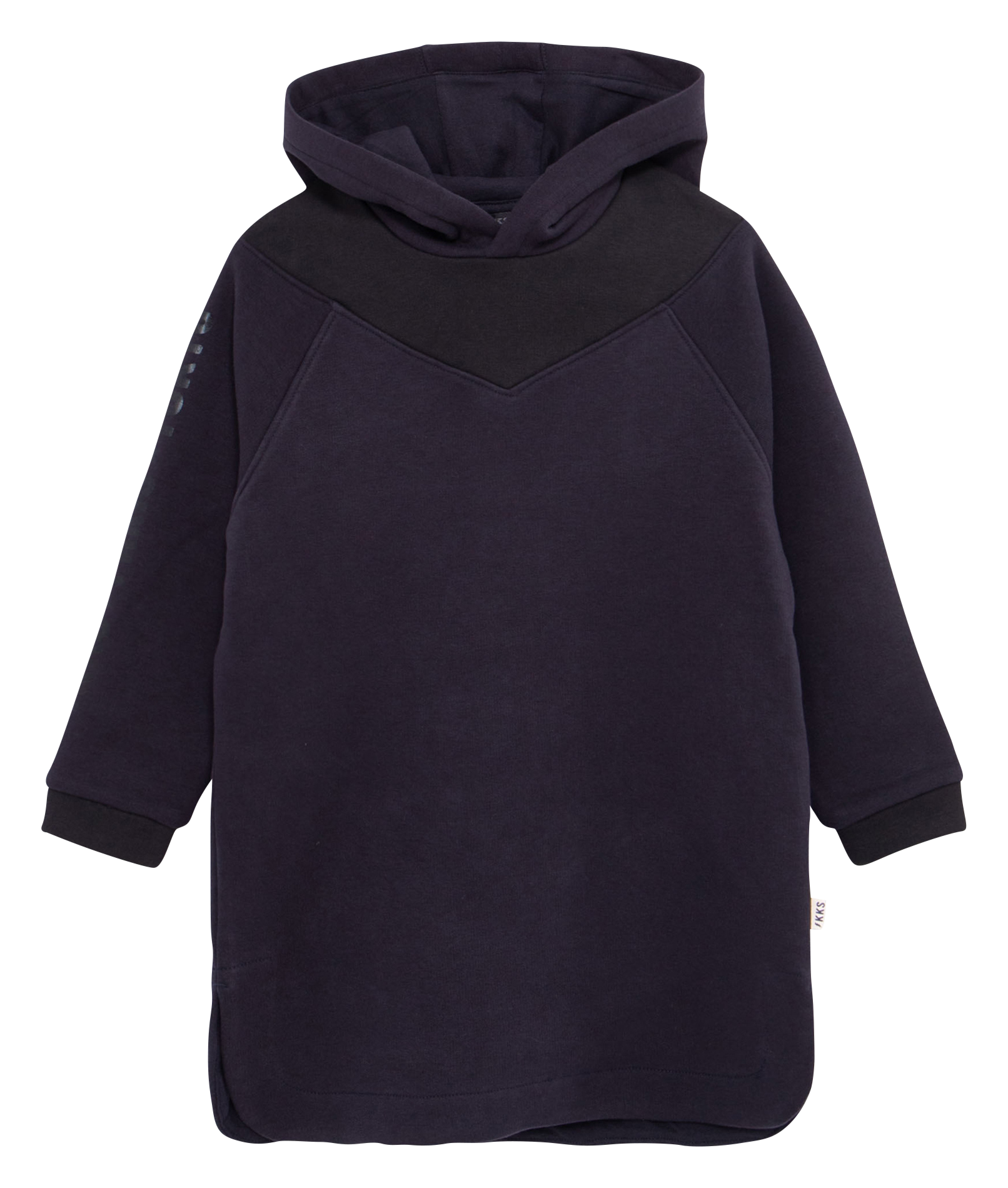 Robe courte à capuche en coton mélangé | Bleu