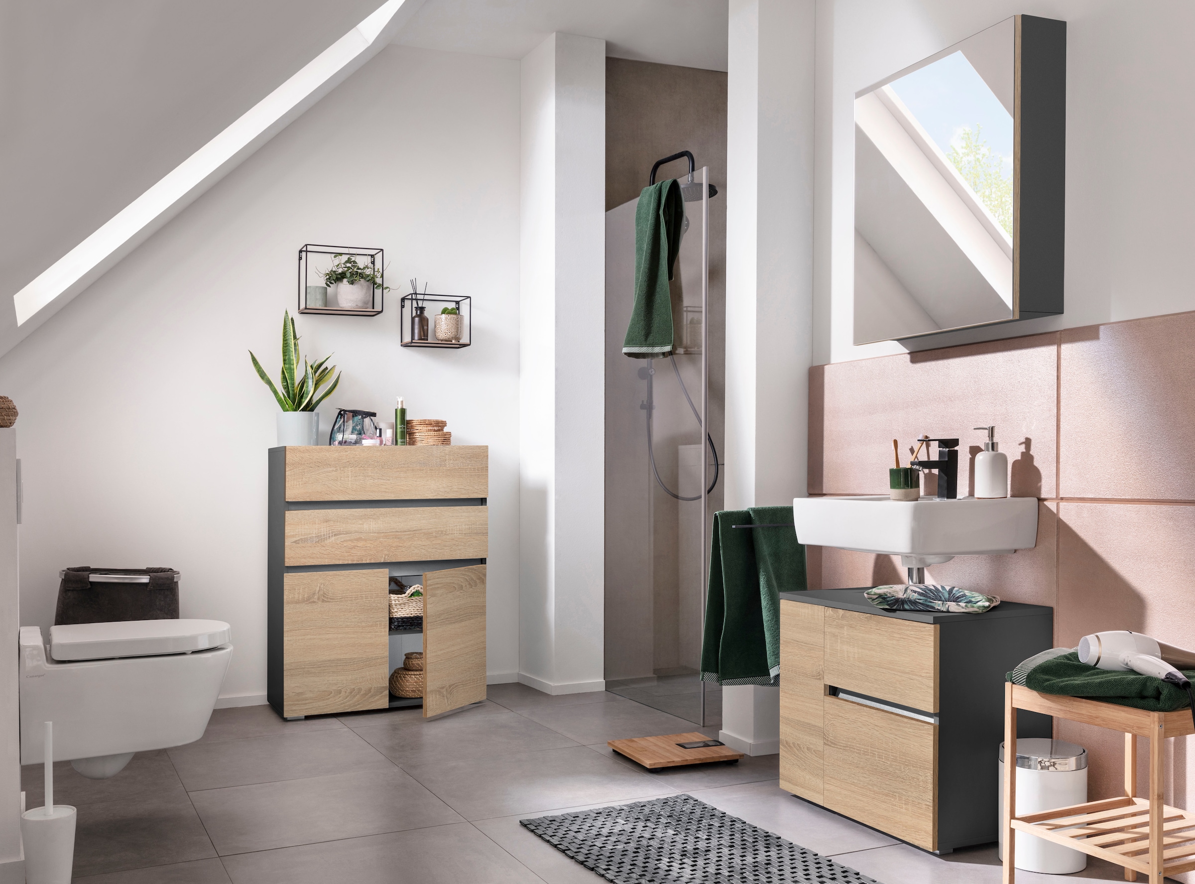Home affaire Midischrank »Wisla« Höhe 98 cm, mit Türen & Schubkasten