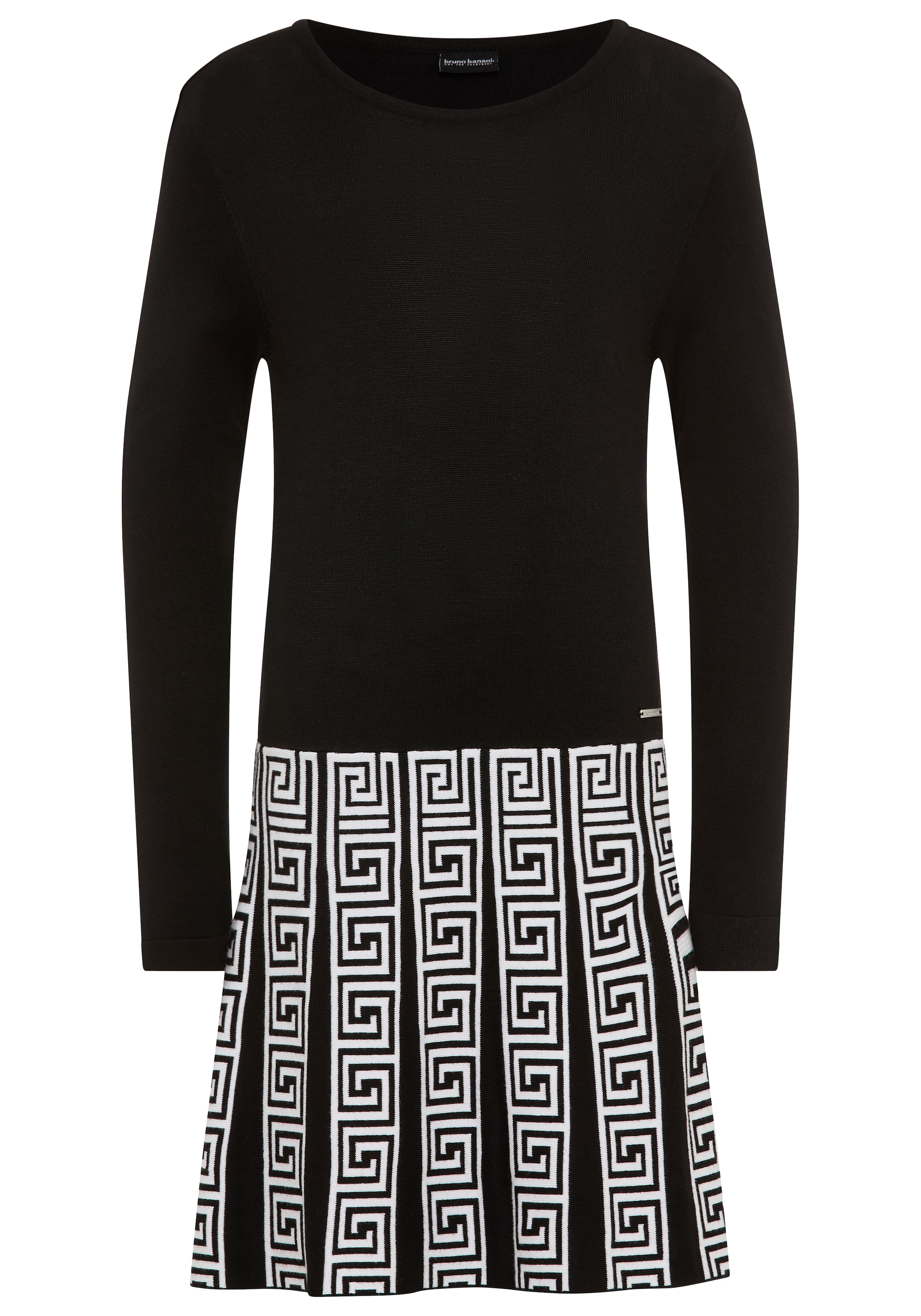 Bruno Banani Strickkleid »Strickkleid mit Faltenrock und Jacquardmuster« NEUHEIT: BRUNO BANANI für TEENS! Trendiges Strickkleid