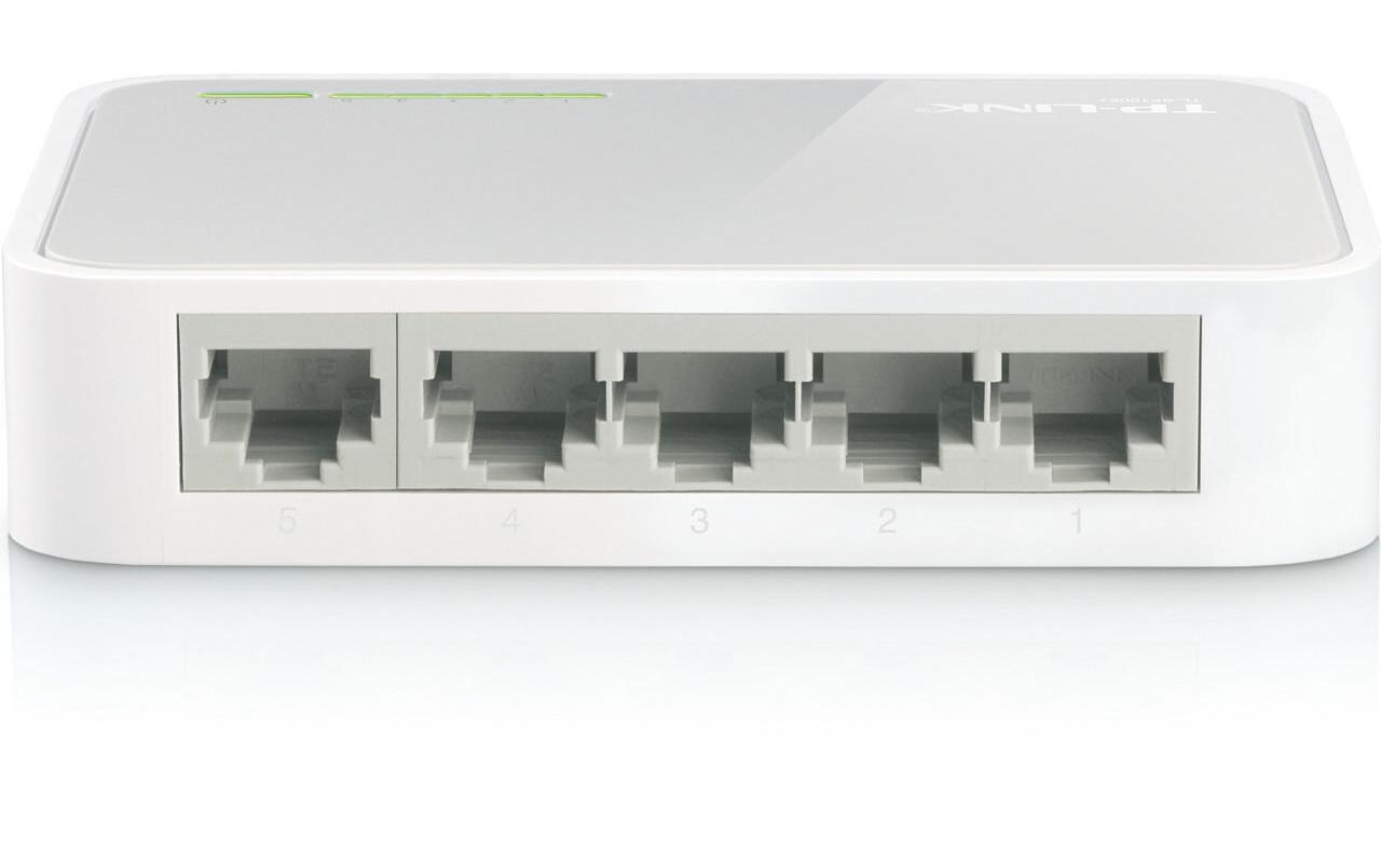 Switch TL-SF1005D 5 PortEffizienter 5-Port 10/100Mbps Desktop-Switch – Energiesparend, Lüfterlos, Universelle Kompatibilität