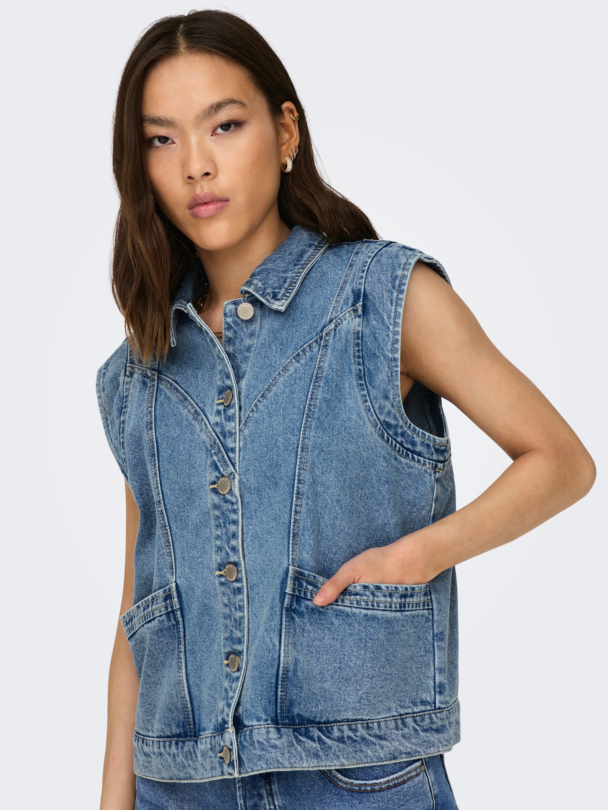 ONLY Jeansweste »ONLKENNEDY SL DNM WAISTCOAT BJ NOOS«