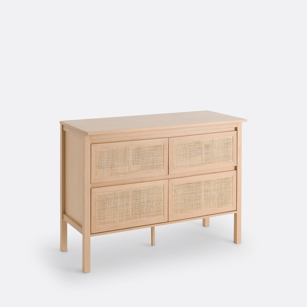 LA REDOUTE INTERIEURS<br>Móvel de lavatório com 4 gavetas em madeira de rattan L120cm, Lumpa