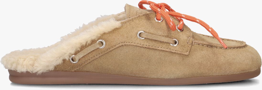 camel posa loafers boat loafer mule fur