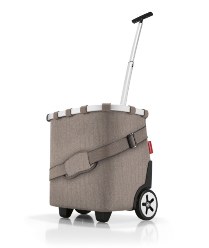 (40l) Carrycruiser Einkaufstasche Trolley Shopping Einkaufswagen mit Rollen   Schultergurt (OE6054) - Herringbone Mokka