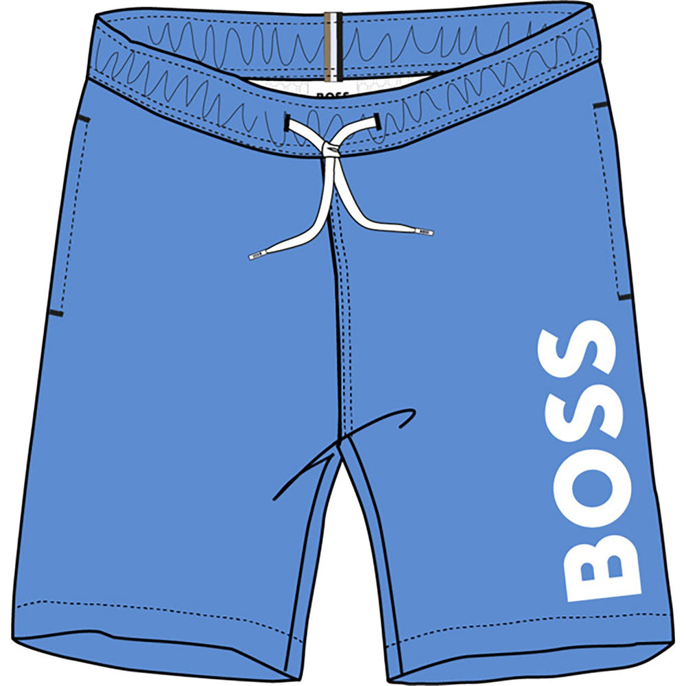 Køb Hugo Boss Navy Badeshorts