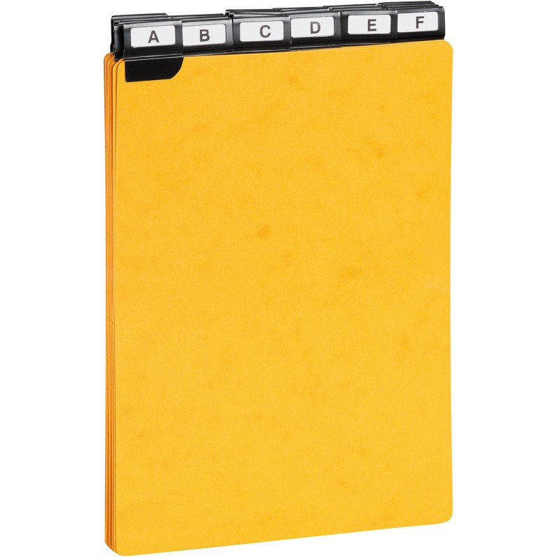 Guide de classement 210 x 148 mm Exacompta jaune - Jeu de 24