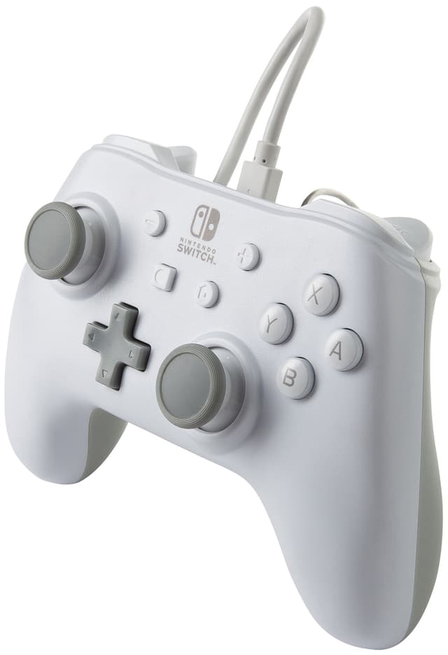 PowerA Nintendo Switch USB gamepad med ledning (hvid)