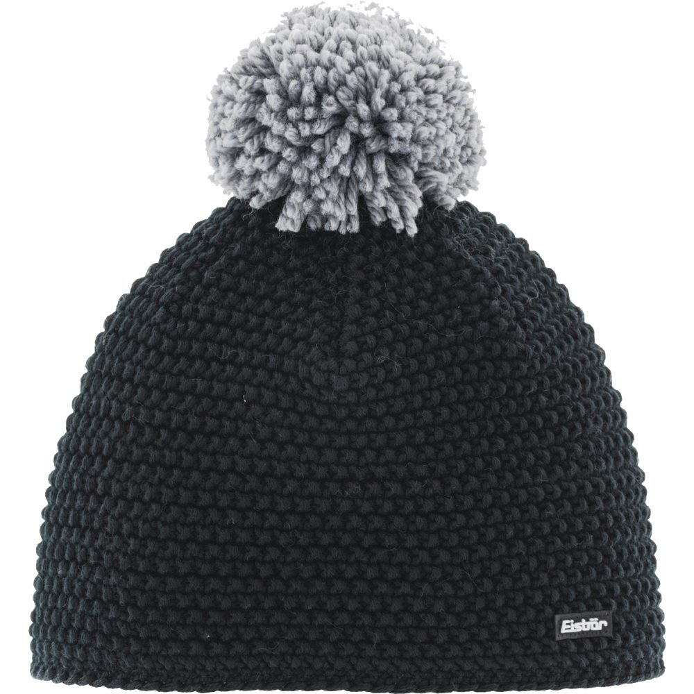 Eisbär Jamie Pompon Mütze schwarz
