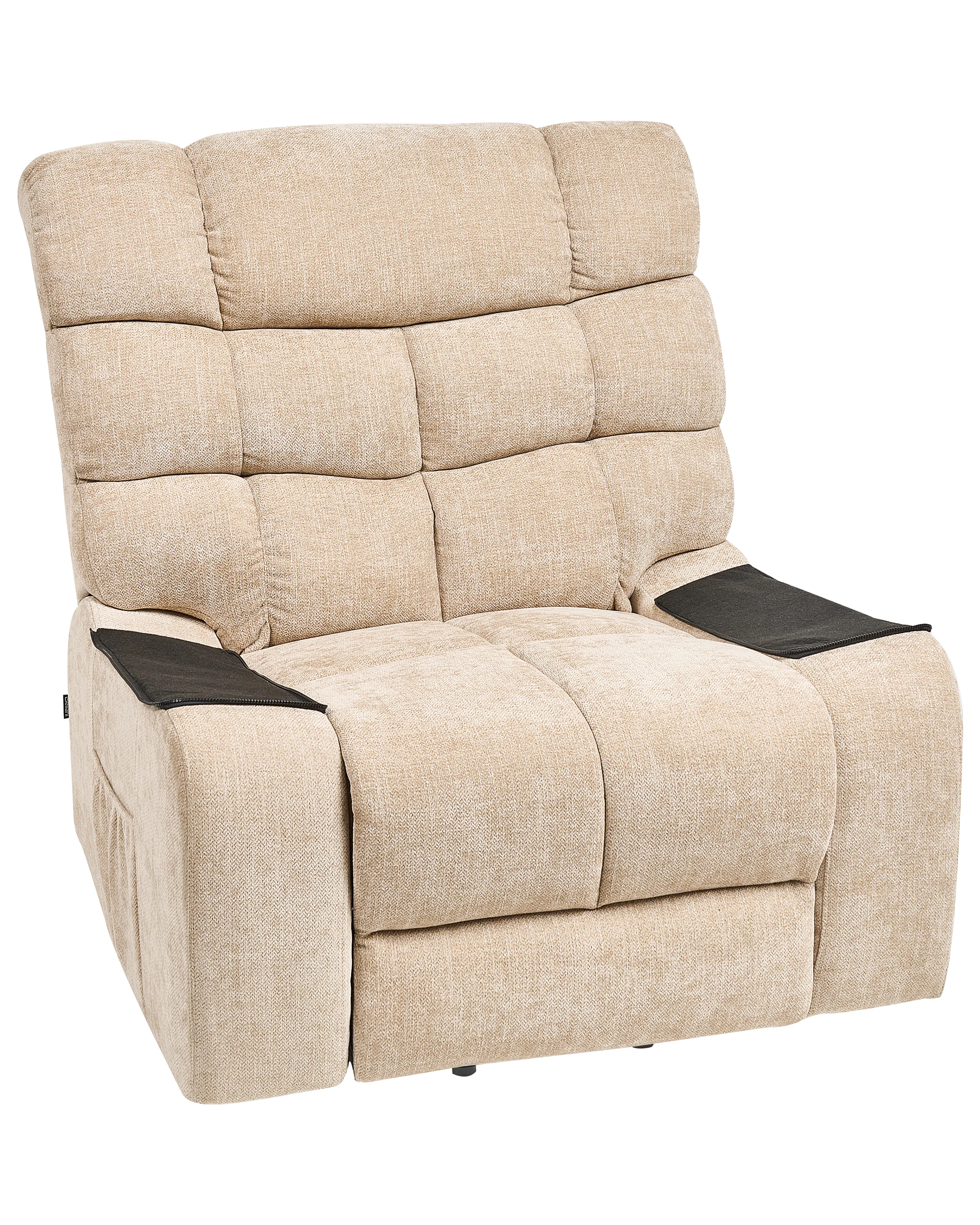 Elektrische relaxfauteuil ARES inclusief voetensteun Stof Beige