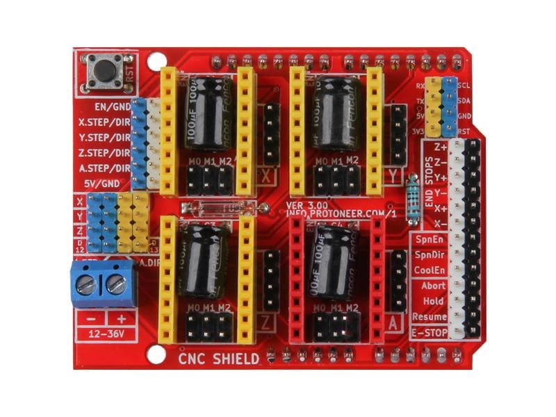 jOY-iT Motor Treiber CNC Controllerboard für Arduino UNO CNC Controllerboard mit A4988 Motortreibern