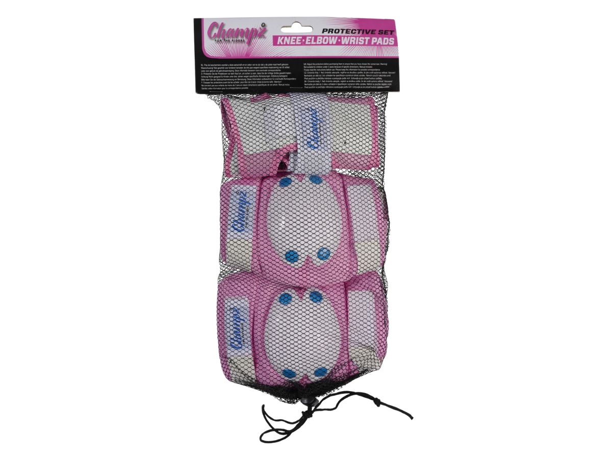 Champz Skate Bescherming Set voor Kinderen Roze/Blauw