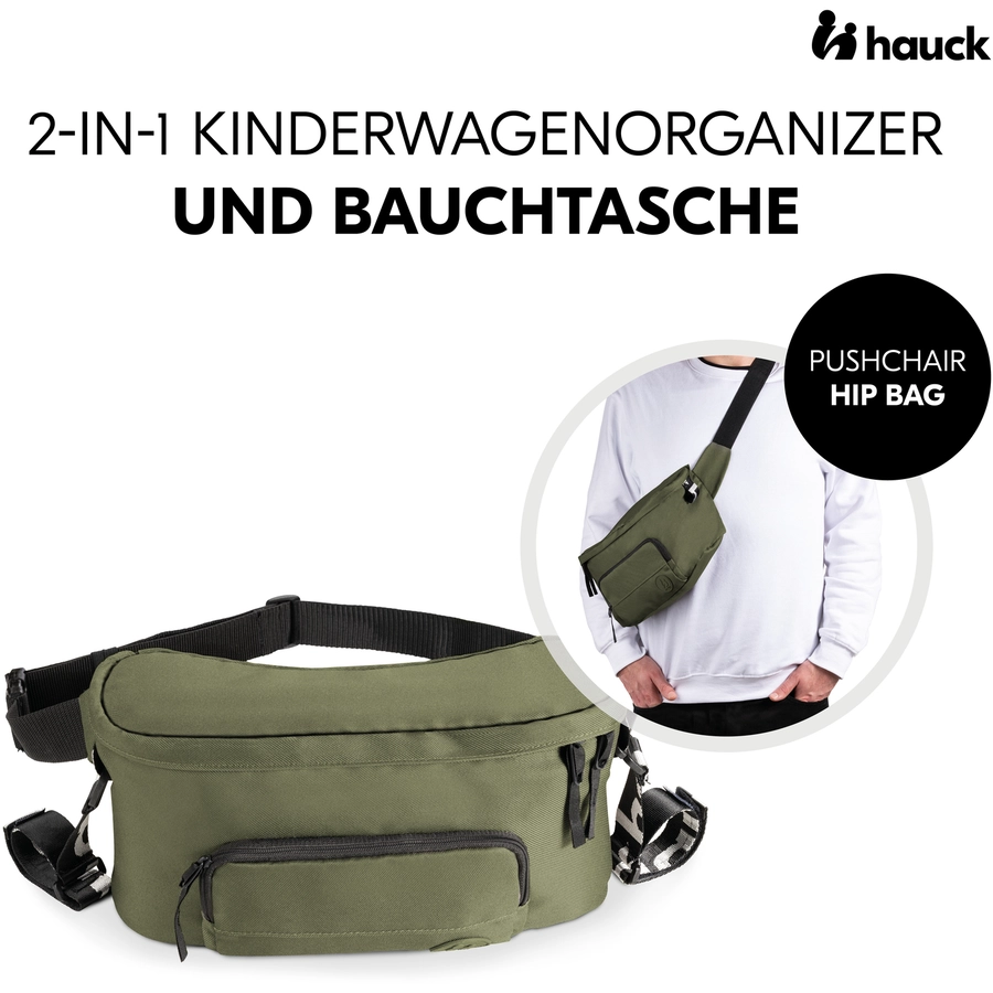 hauck Bauchtasche für Kinderwagen Hip Bag Olive