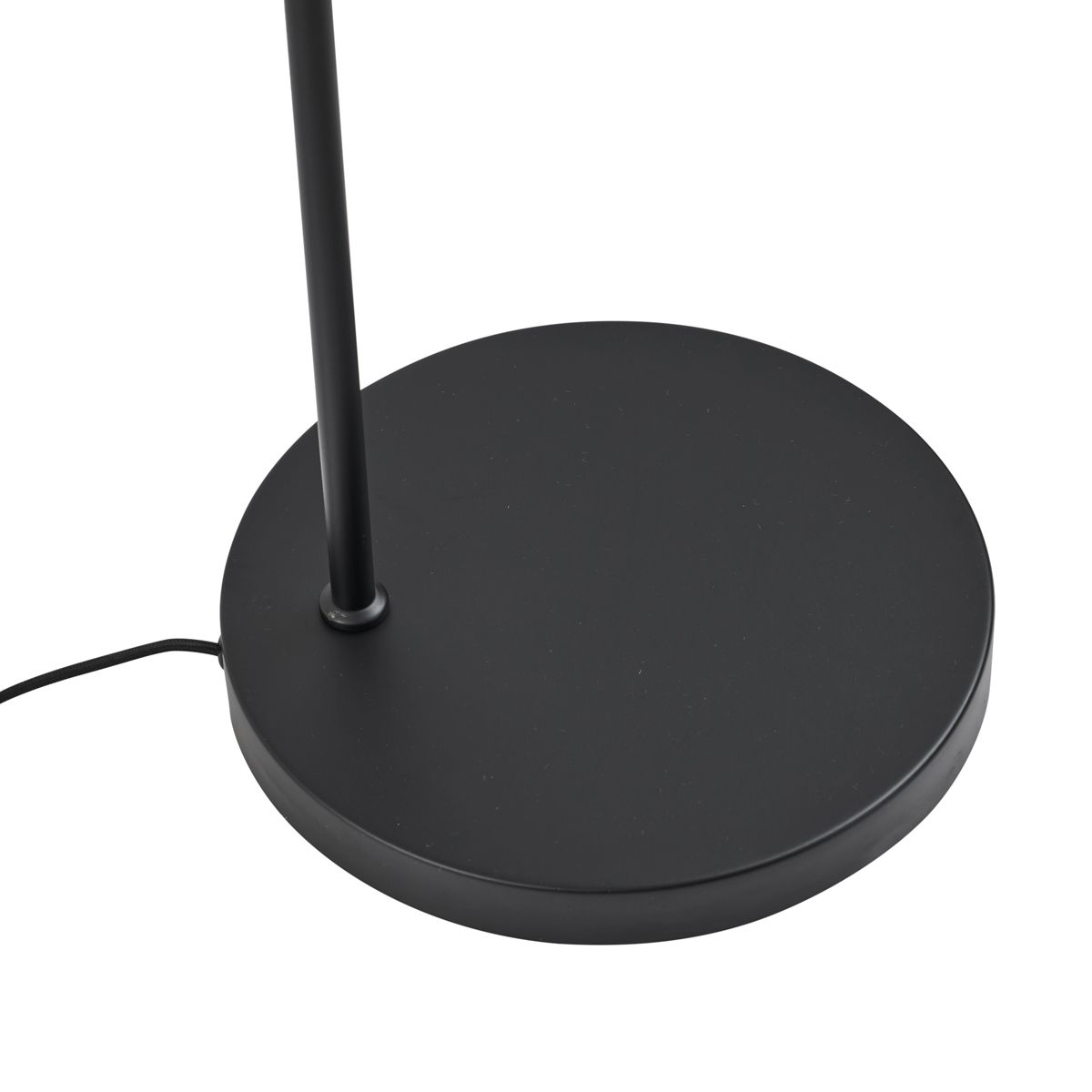 Japandi vloerlamp zwart met goud en beige kap - Pluni