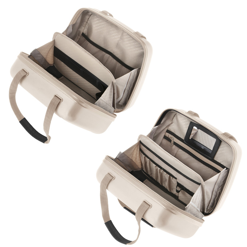 CarryOn Skyhopper handbagage koffer en Beautycase - Beige