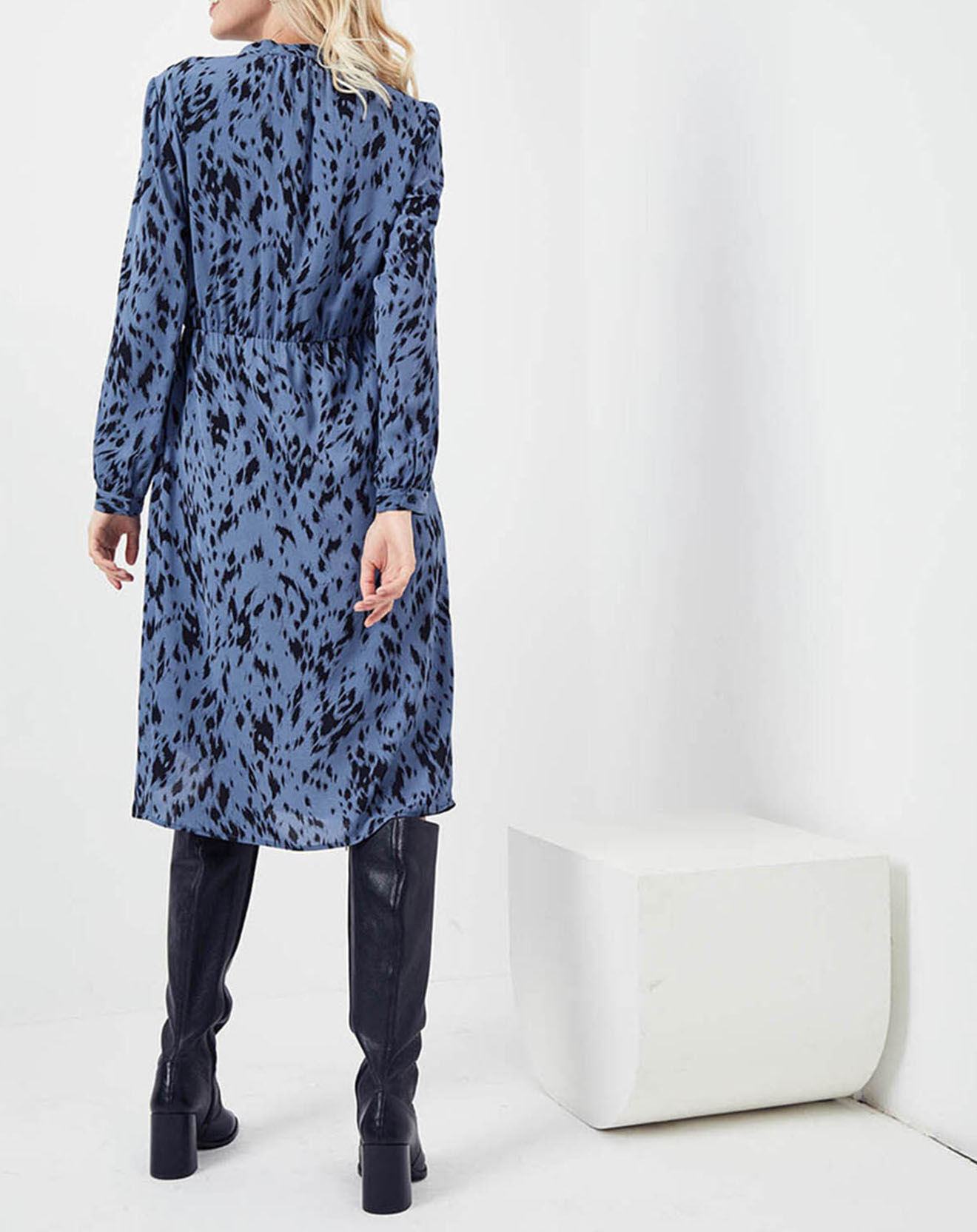 See u Soon Robe Pensée imprimée bleue