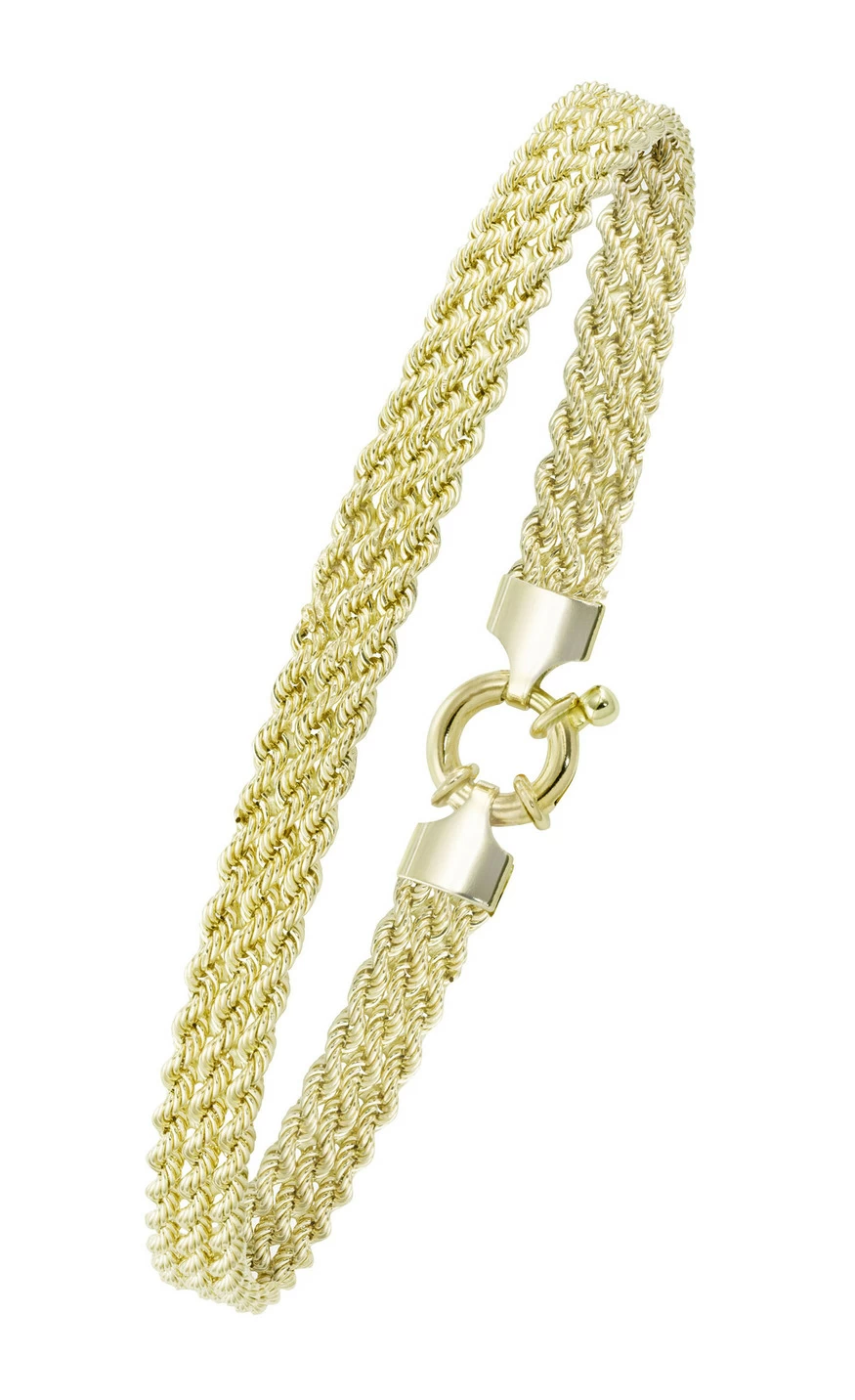 Elegantes, 3-reihiges Kordelketten-Armband