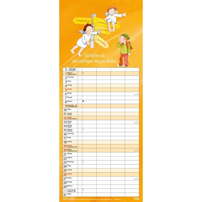 Kalender - Familientimer - Schutzengel - 2024