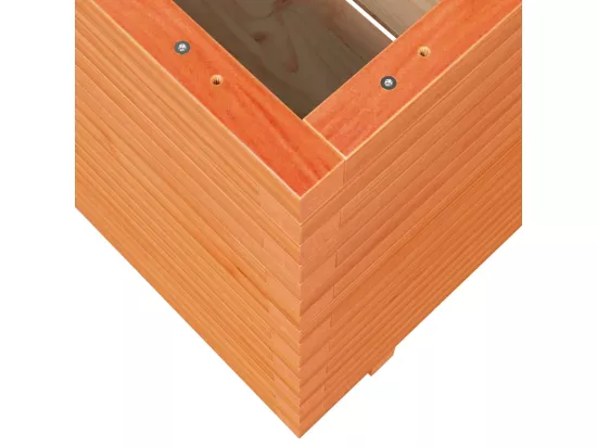 Jardinière bac lit surélevé bois marron 70 x 70 x 72 cm 02_0038496
