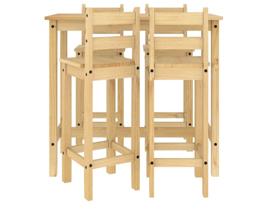 VIDAXL - Ensemble table et chaises Ensemble de bar 5 pcs bois de pin massif