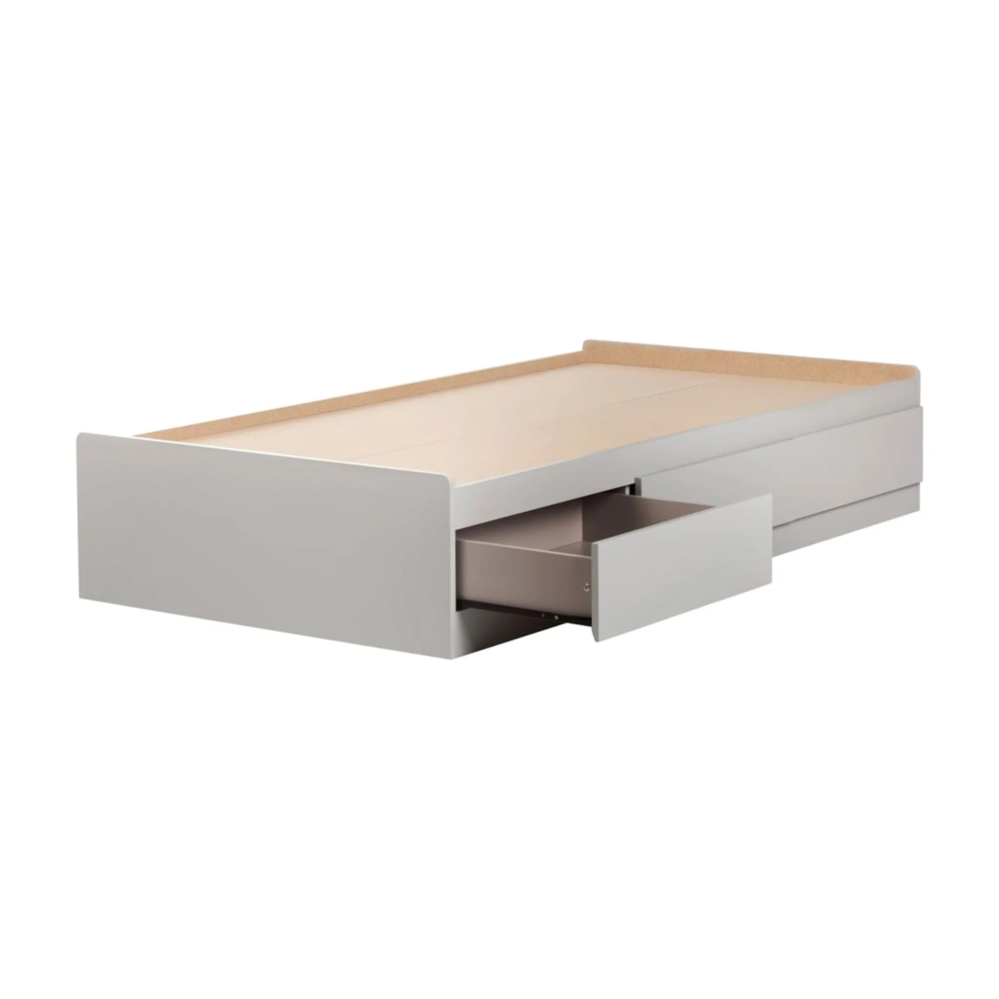 South Shore Lit Matelot Simple 3 Tiroirs Cookie - Gris Clair