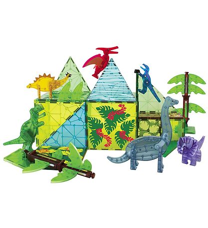 Magna-Tiles Magnets?t - 50 Dele - Dino WoRød XL