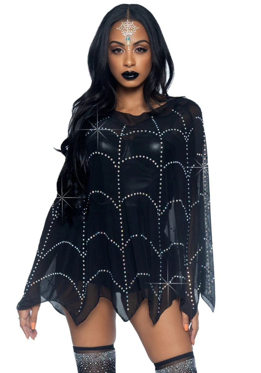 Spinnenweb Poncho Dames Leg Avenue