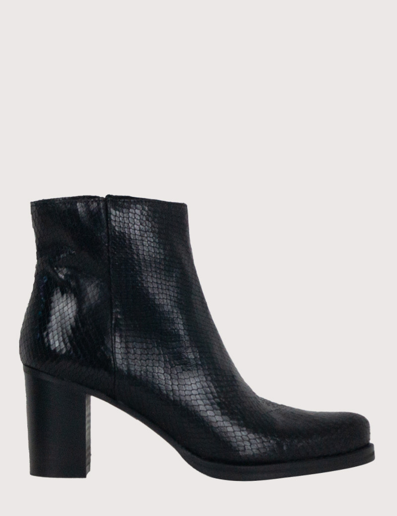 PAOYAMA BOTTINES NOIR FEMME PYTHON NOEMI