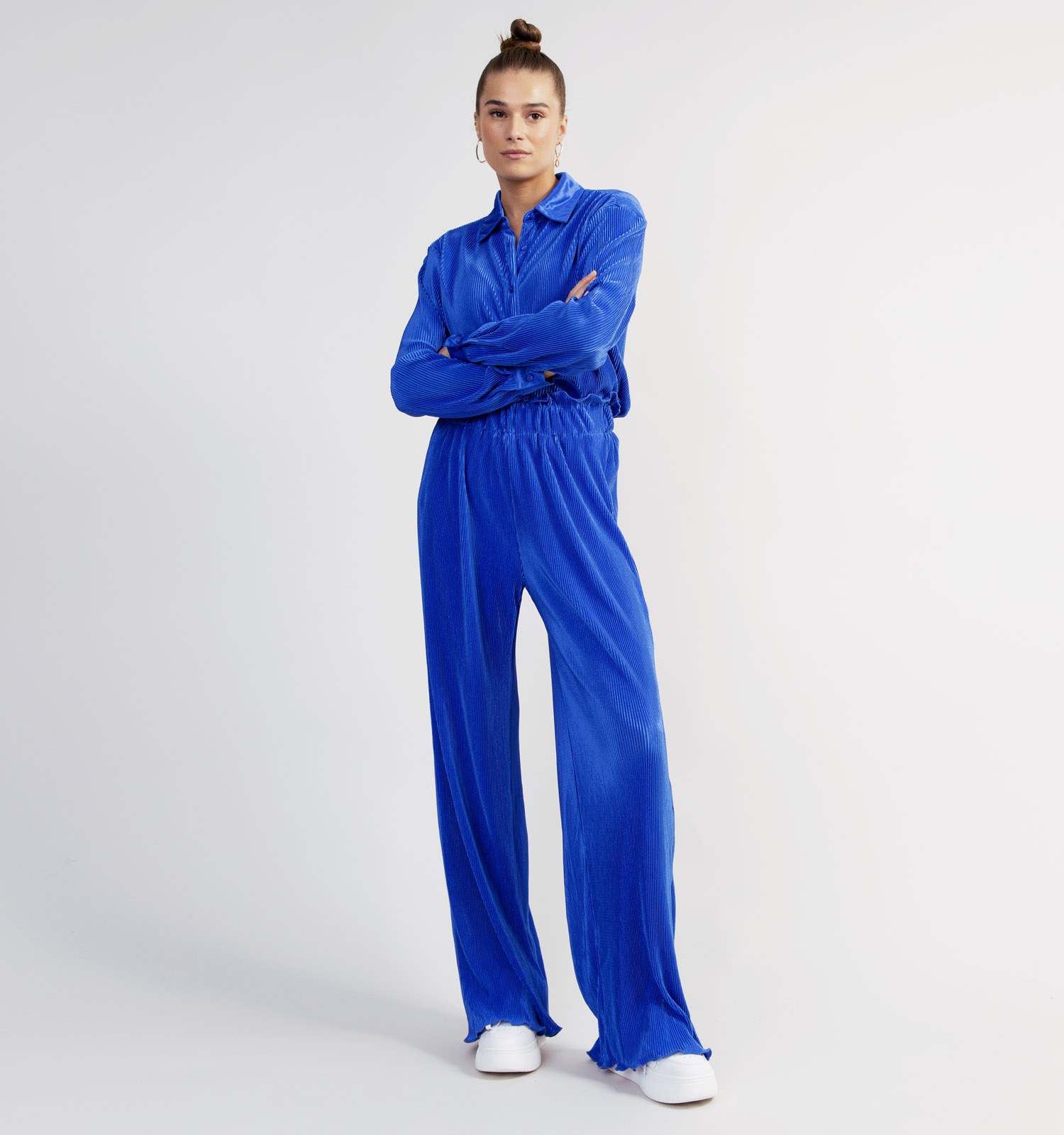 Wijde broek blauw