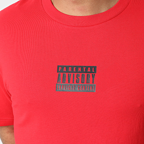 Tee Shirt Oversize Large Small Tag Rouge Noir