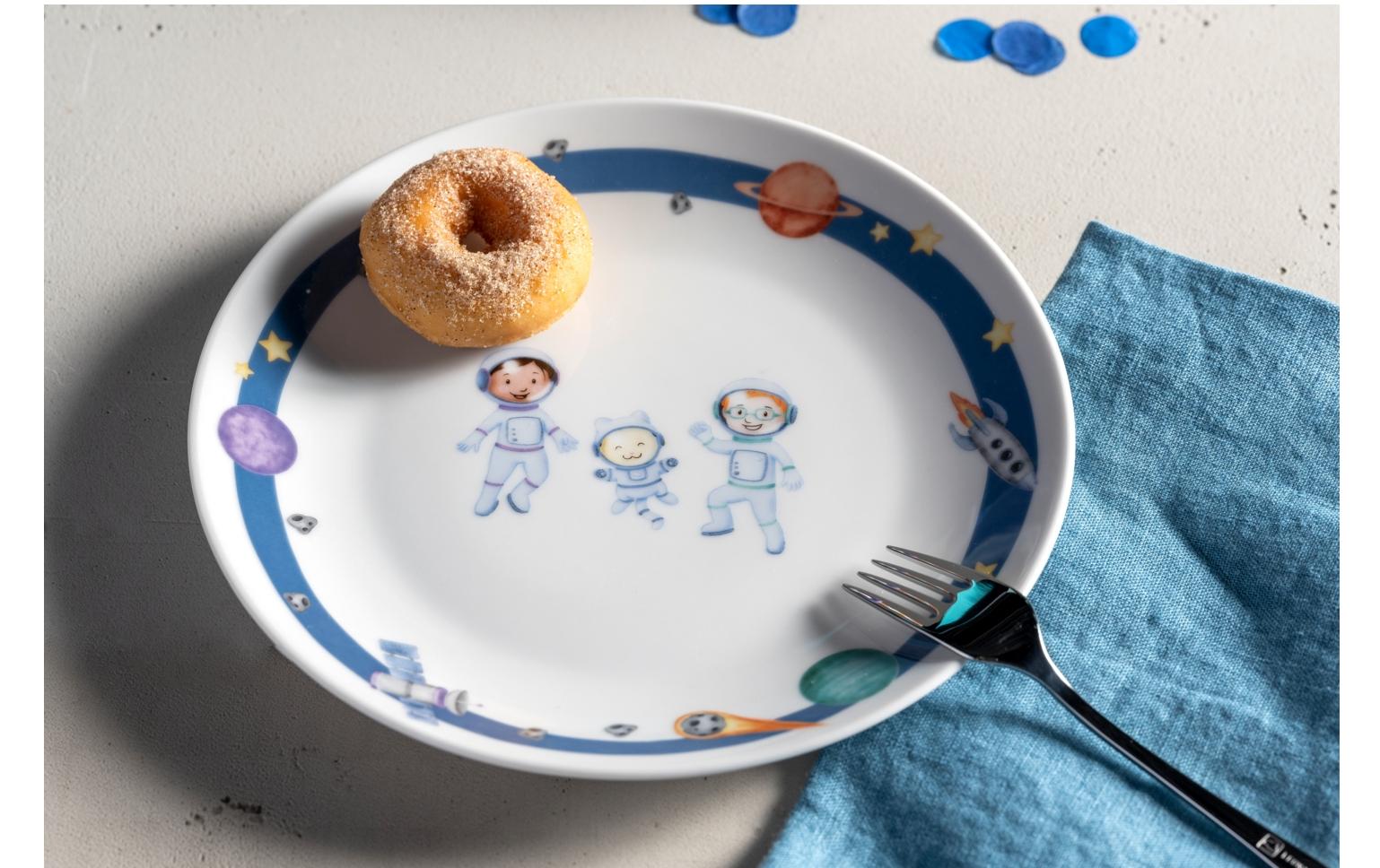 Kindergeschirrset Avventura 3-teilig, WeltallGeschirrset für Kinder