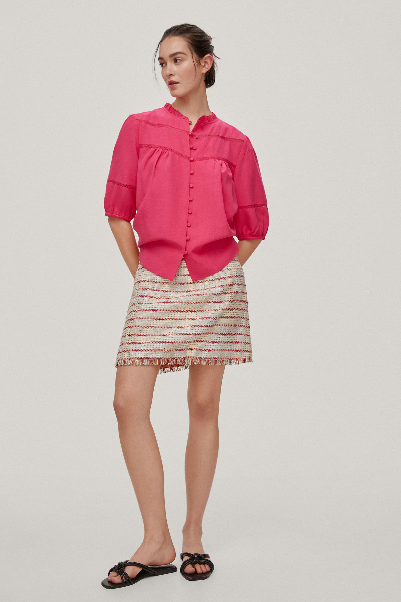 Blusa com laço - Rosa