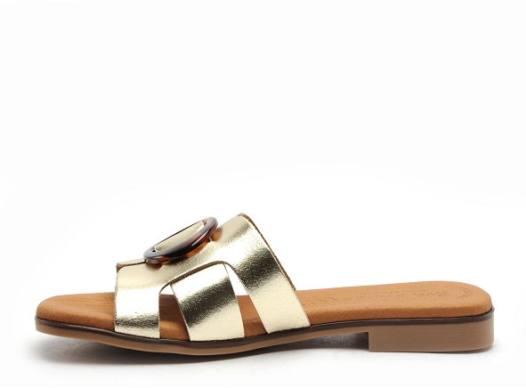 Eva frutos mules et sabots plats femme 3064 or