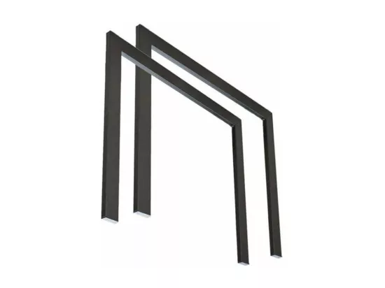 Table extensible bois clair et cadre anthracite 180-440cm Klass
