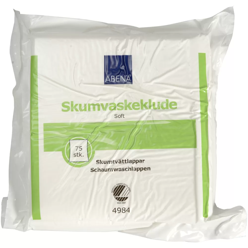 Abena skumvaskeklude soft - 75 stk.