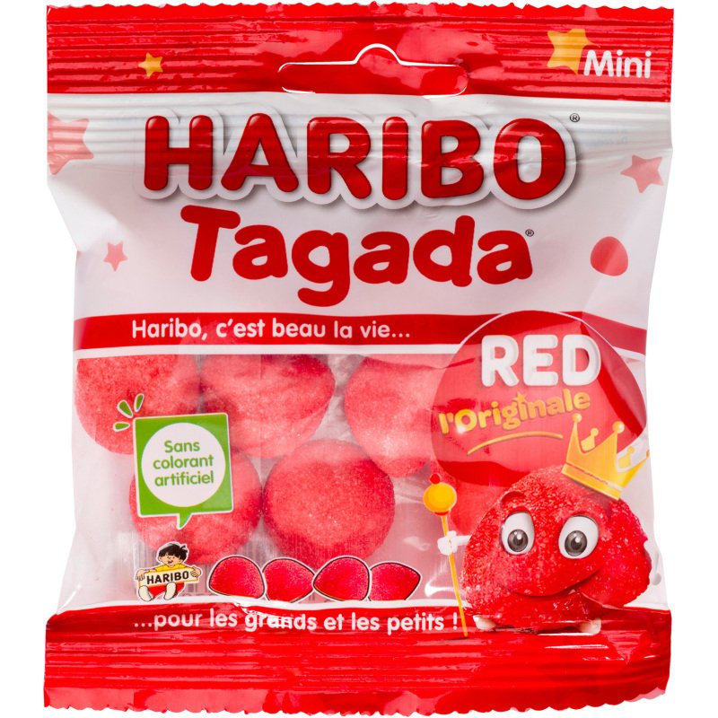 Bonbons Tagada red l'originale Haribo - Sachet de 30 g
