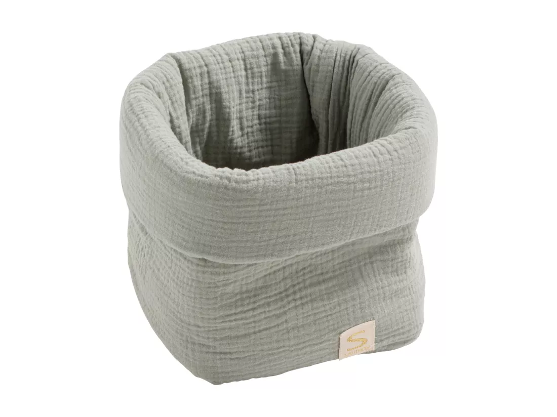 Panière de rangement en double gaze de coton