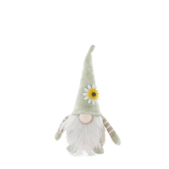 Wichtel sitzend - klein - mint/weiß - ca. 16 x 8 x 24 cm