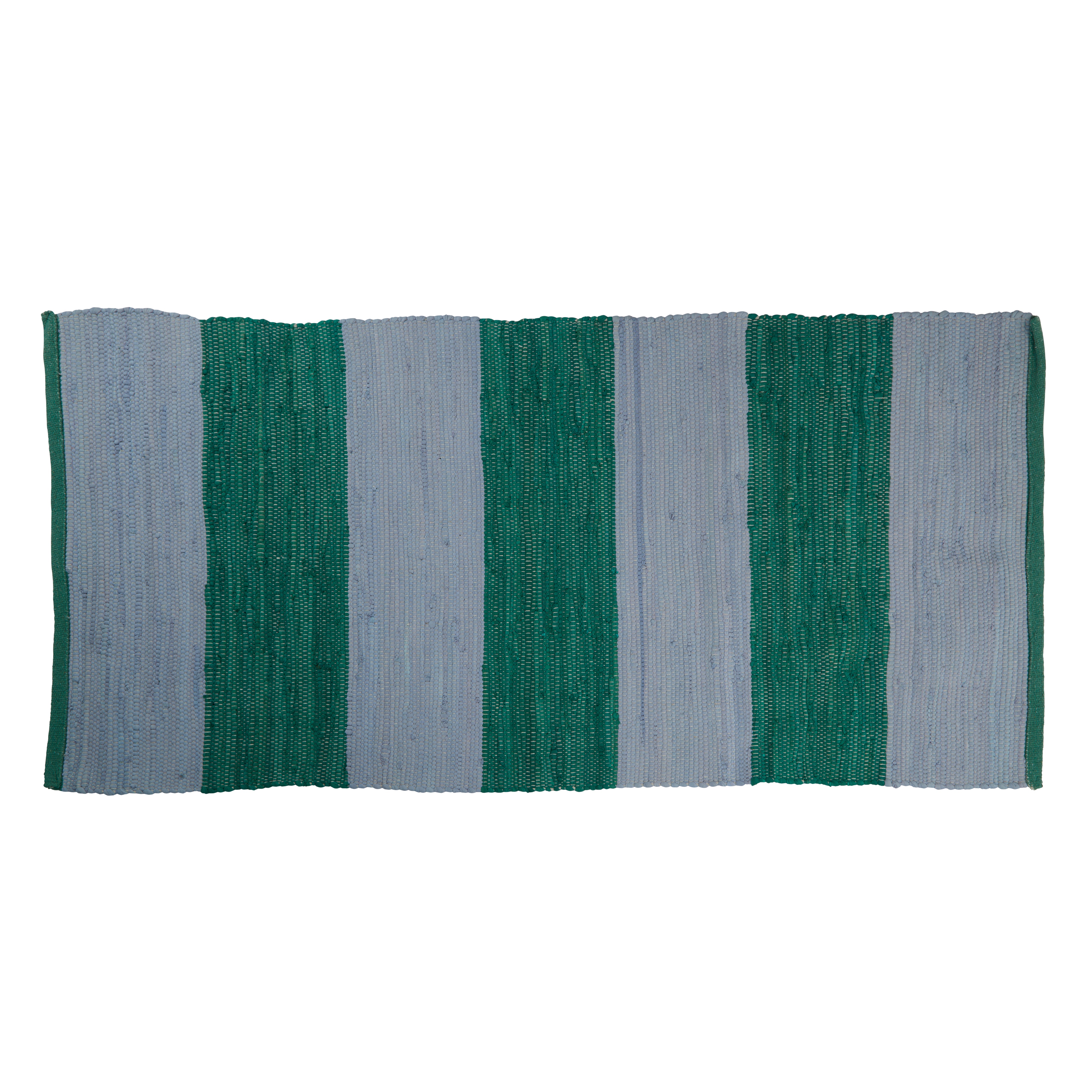 Bahne Interior  Stribet gulvtæppe, lilla/grøn - 70 x 140 cm.