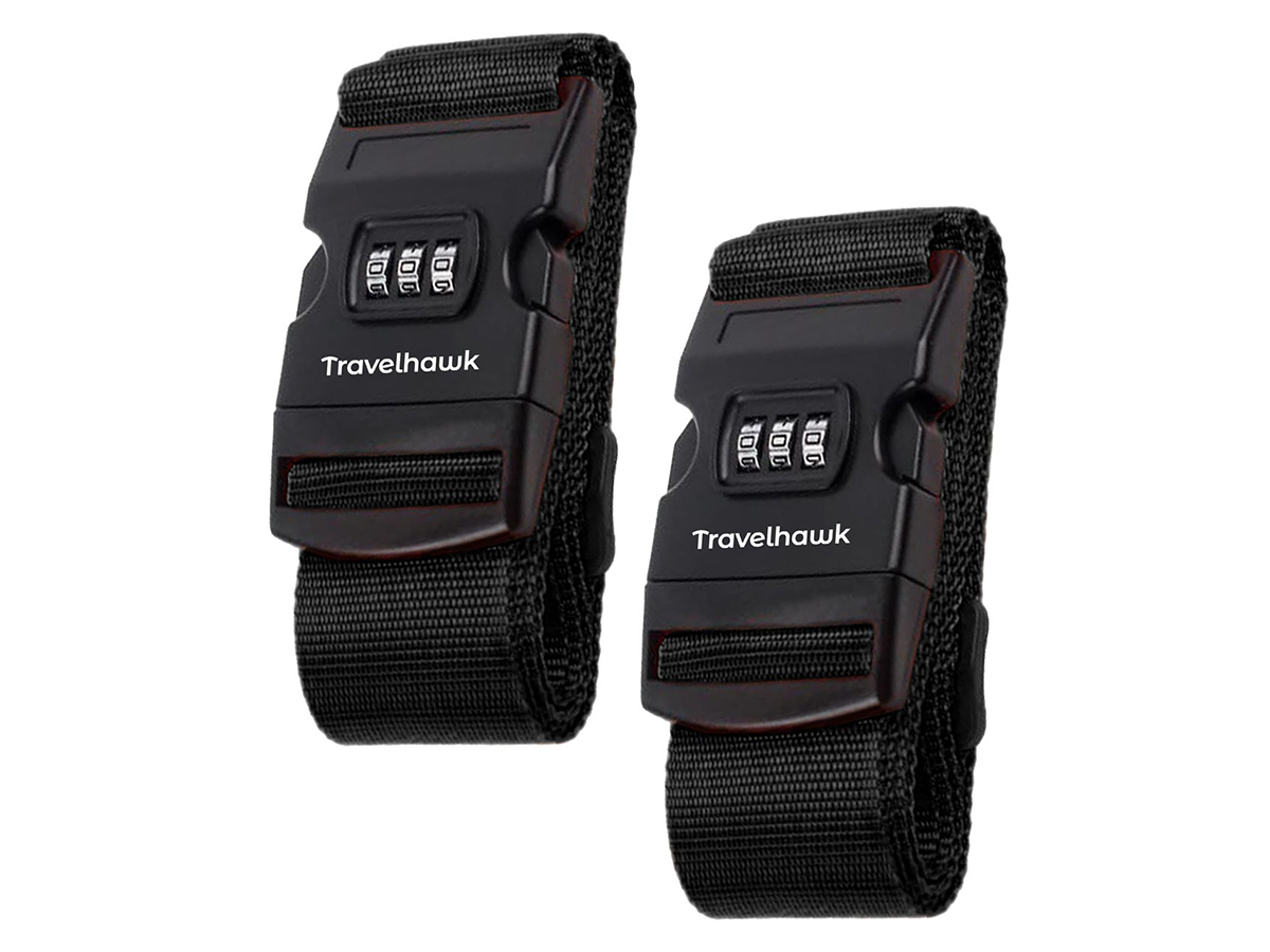 Travelhawk Black Kofferriem - Set van 2