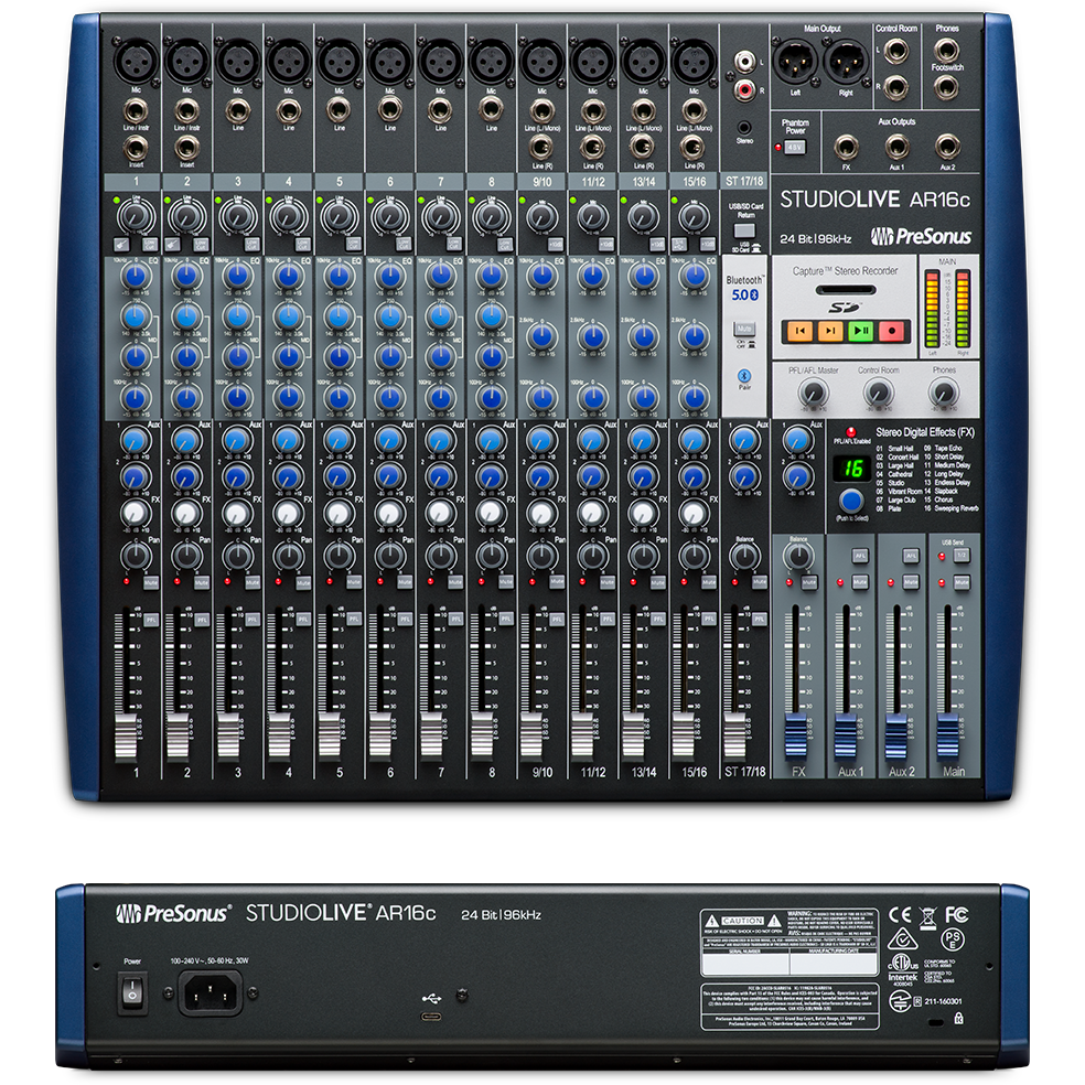 Presonus StudioLive AR16c hybride 16-kanaals mixer