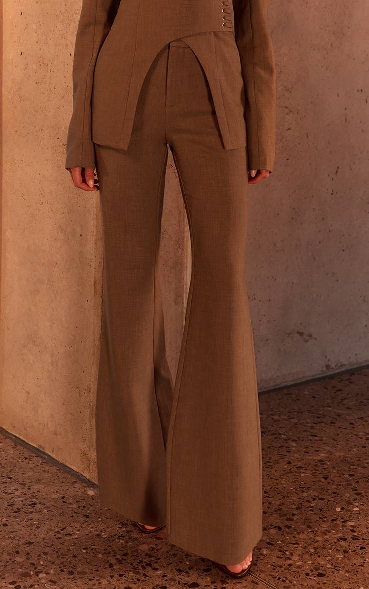 Vert Sauge Pantalon Évasé Ajusté Co-ord Plt Label