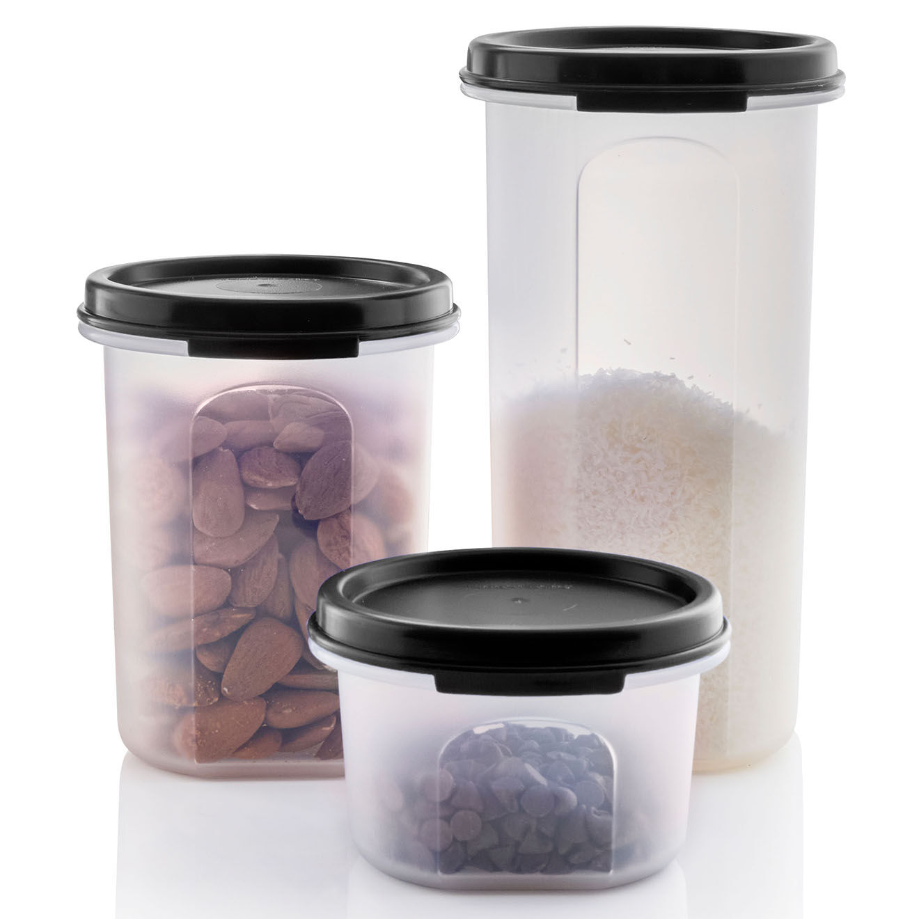Tupperware Boite de conservation avec couvercle transparent/couvercle noir - 200ml
