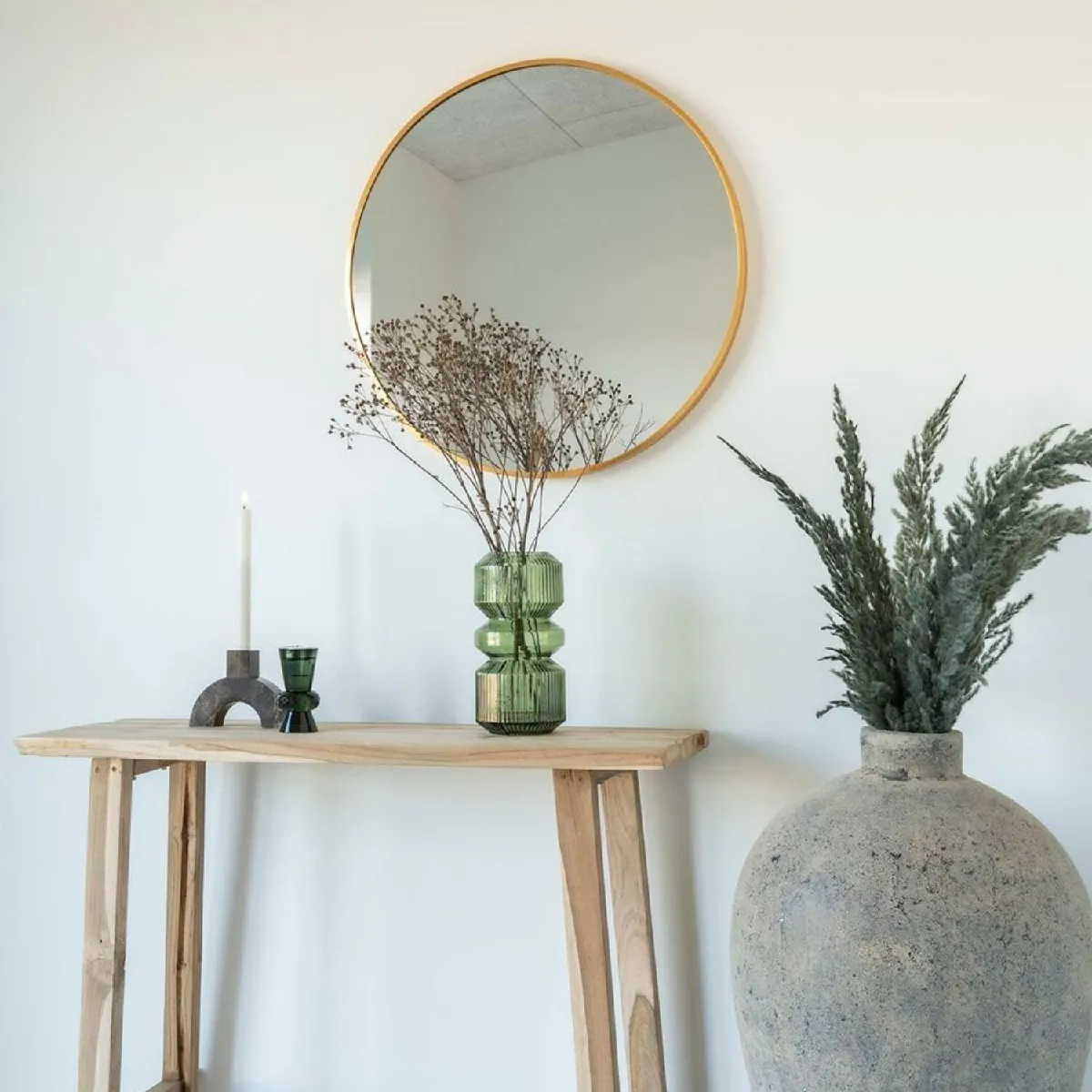 MES - Miroir mural rond laiton MARDY